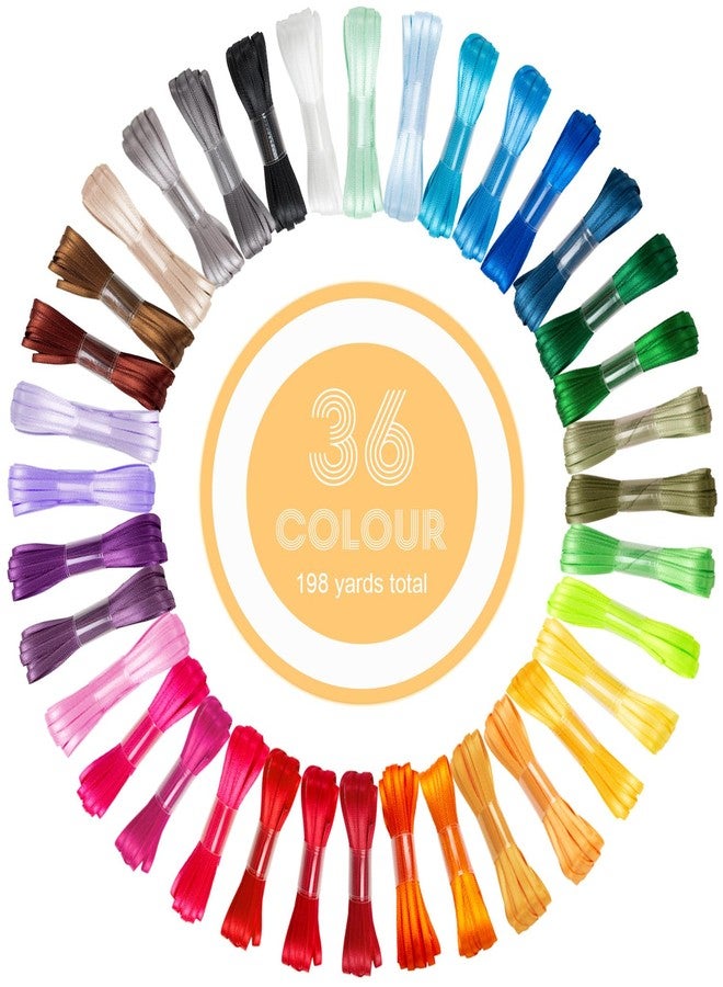 Mlurcu Thin Satin Ribbon 1/8 Inch Assorted Colors Small Fabric Ribbons for Crafts 36 Multi Pack 198 Yards Double Faced Solid Color Rainbow Ribbon for Gift Wrapping Sewing Hair Bows Card Making Wedding Decor - Image 2